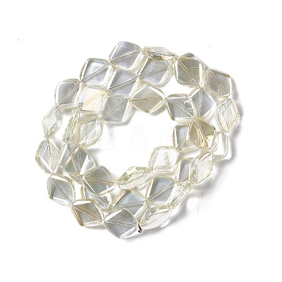 Electroplate Glass Beads Strands EGLA-L032-FR04-1