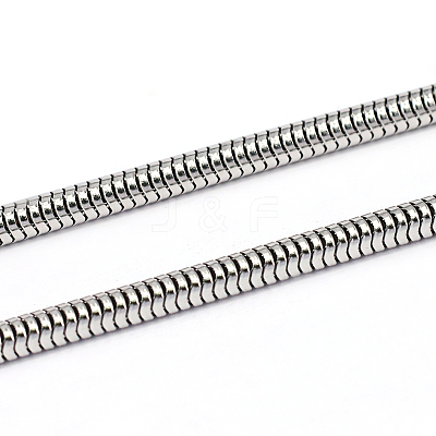 Tarnish Resistant 304 Stainless Steel Round Snake Chains CHS-L001-162-1