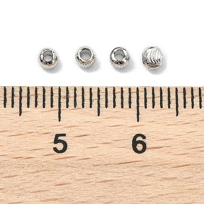 SHEGRACE Brass Textured Round Beads XGRPCU217-296P-1