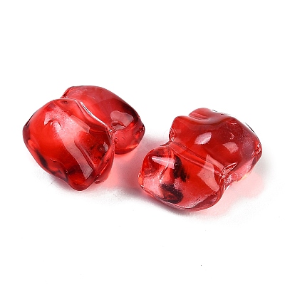 Spray Painted Glass Beads GLAA-Z007-04G-1