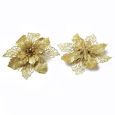 Plastic Glitter Artificial Flower HJEW-R124-03-1