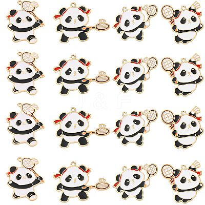12Pcs 4 Styles Sports Alloy Enamel Pendants ENAM-YW0008-45-1