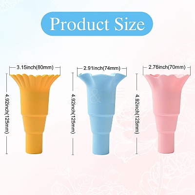 Silicone Ice Cream Cone Ice Pop Holder Sets DIY-CJC0006-20-1