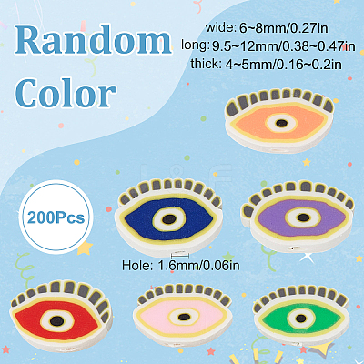 200Pcs Handmade Polymer Clay Beads CLAY-SC0001-50-1