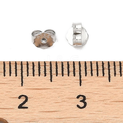 Rhodium Plated 925 Sterling Silver Friction Ear Nuts X-FIND-Z008-01P-1