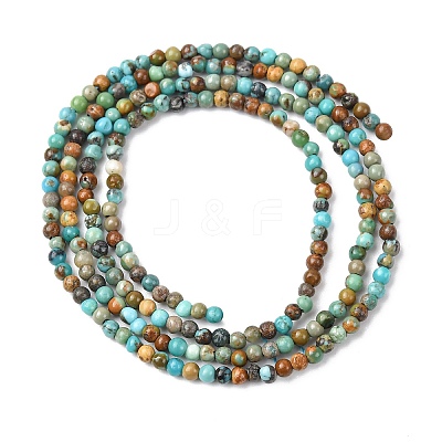 Natural African Turquoise(Jasper) Beads Strands X-G-K366-G01-2mm-1