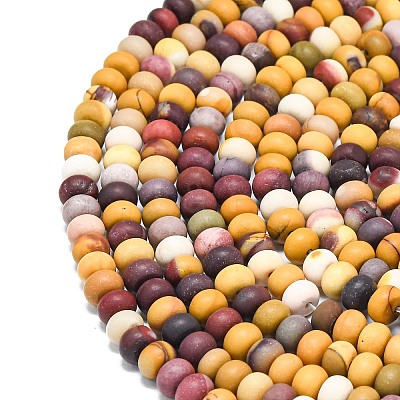 Natural Mookaite Beads Strands G-P575-A11-6x4mm-1