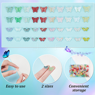 200Pcs 20 Style Transparent Spray Painted Glass Beads GLAA-PH0002-74-1