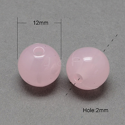 Imitation Jade Acrylic Beads SACR-S188-12mm-M-1