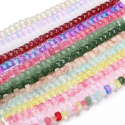 Transparent Glass Beads Strands GLAA-F114-01-1