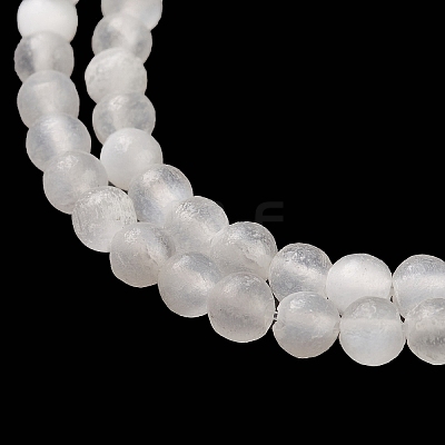 Natural Selenite Beads Strands G-K336-02-1
