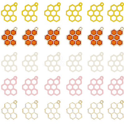 30Pcs 5 Styles Alloy Pendants FIND-SC0013-86-1