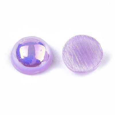 ABS Plastic Imitation Pearl Cabochons OACR-S025-6mm-09-1