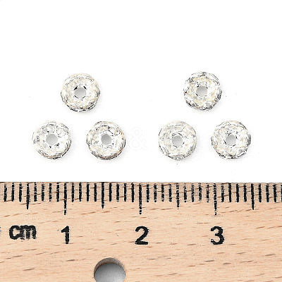 Brass Rhinestone Spacer Beads RB-A014-L5mm-01S-1