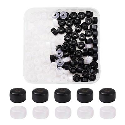 200Pcs 2 Colors Imitation Cat Eye Resin Bead Spacers RESI-YW0001-10-1