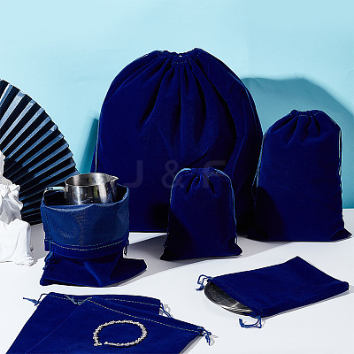 12Pcs 3 Styles Velvet Jewelry Drawstring Gift Bags TP-GA0001-01-1