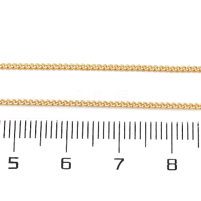 Brass Curb Chains Necklaces for Women NJEW-D302-73G-1