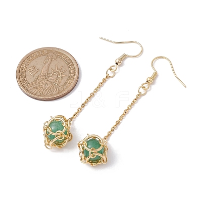 Natural Mixed Gemstone Dangle Earrings EJEW-JE05660-01-1