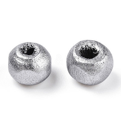 Spray Painted Wood Beads WOOD-Q030-83S-1