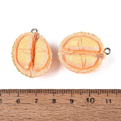 Opaque Resin Imitation Fruit Pendants RESI-Q232-07B-1