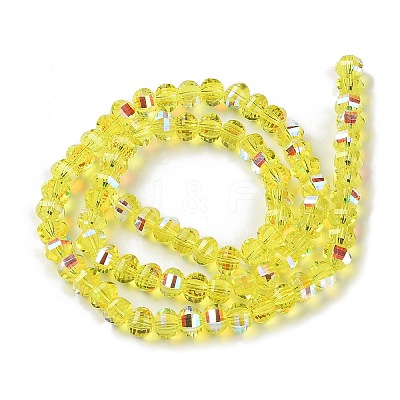 Transparent Electroplate Glass Beads Strands GLAA-Q099-C01-05-1-1