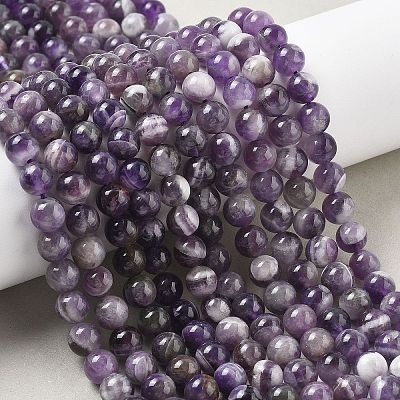 Natural Amethyst Beads Strands X-G-M445-8MM-01E-1