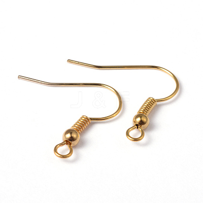 Golden Color Brass Earring Hooks X-EC135Y-NFG-1