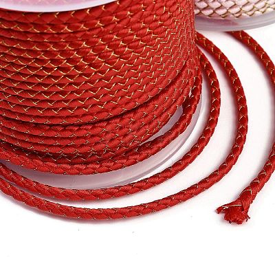 11M Polyester Braided Cord with Cotton Core & Metallic Thread OCOR-Z006-01-27-1