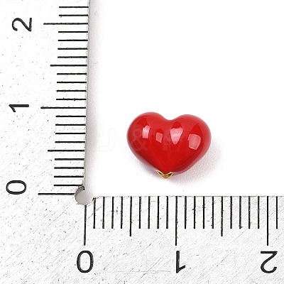 Brass Enamel Beads KK-G541-01F-1