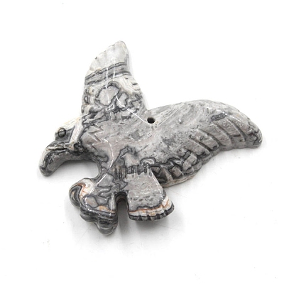 Carved Natural Map Stone Pendants PW-WG41647-16-1