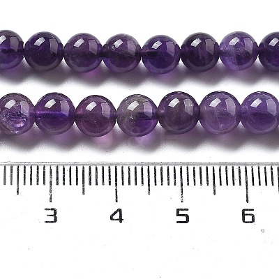 Natural Amethyst Beads Strand GSR6mmC062-2-1