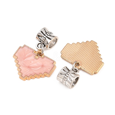 Alloy Enamel European Dangle Charms PALLOY-YW012-02-1