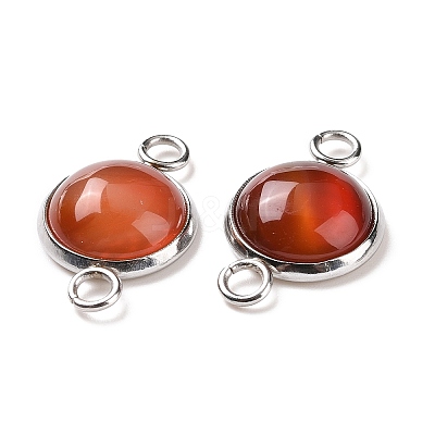 Natural & Synthetic Mixed Gemstone Connector Charms G-D059-01C-1
