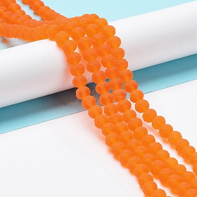 Transparent Glass Beads Strands EGLA-A034-T4mm-MD25-1