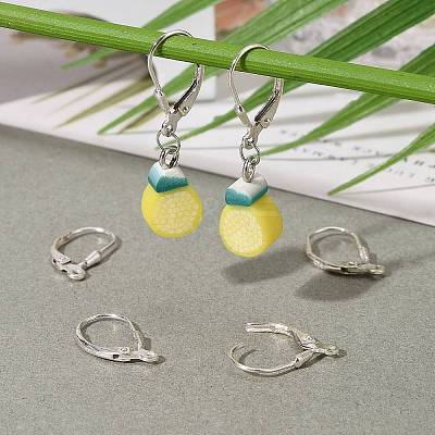 Sterling Silver Leverback Hoop Earring Findings X-STER-A002-181-1