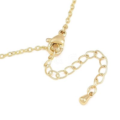 Brass Chunky Initial Pendant Necklaces WG97A63-09-1