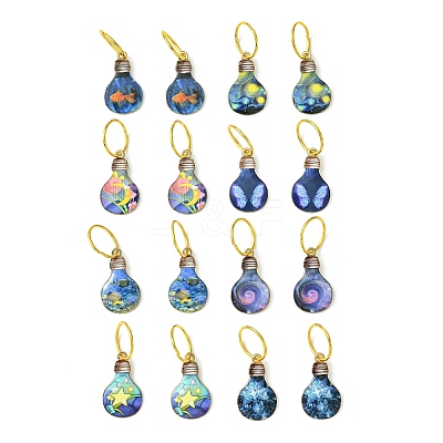 Alloy Printed Pendants PALLOY-JF02510-1
