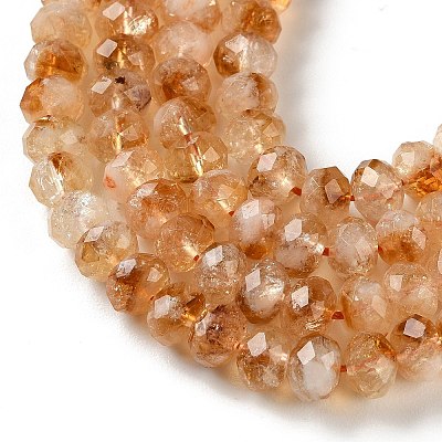 Heated Natural Citrine Beads Strands G-C259-A19-5x8mm-1