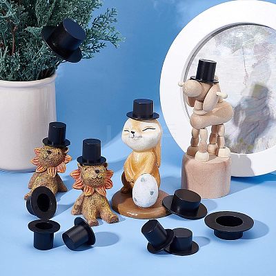 40pcs 4 Style Christmas Theme Plastic Doll Hat DIY-NB0006-44-1
