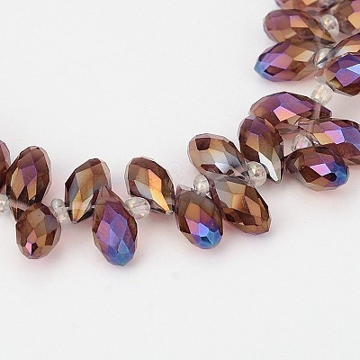 Electroplate Glass Beads Strands X-EGLA-J068-AB05-1