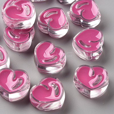 Transparent Enamel Acrylic Beads TACR-S155-004I-1