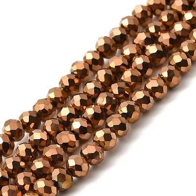 Electroplate Transparent Glass Beads Strands EGLA-A034-T6mm-UA04-1