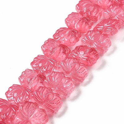 Transparent Glass Beads Strands GLAA-F114-01K-1