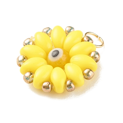 Glass & Lampwork Beaded Pendants PALLOY-JF01368-1