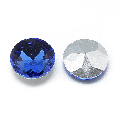 Pointed Back Glass Rhinestone Cabochons RGLA-T029-8mm-12-1