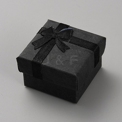 Square Paper Jewelry Ring Gift Storage Boxes CON-TAC0001-08A-1