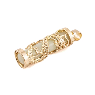 Synthetic Luminous Stone Column Pendants FIND-C058-01G-07-1
