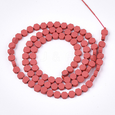 Spray Painted Non-magnetic Synthetic Hematite Beads Strands G-T116-03A-12-1