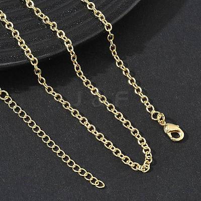 2.7MM Brass Cable Chain Necklaces for Women KK-CBA2293-10G-1