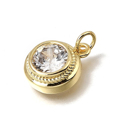 Brass Glass Pendants X-KK-C262-26G-1